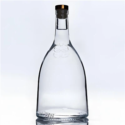Runde Schulterbrand -Glasflasche